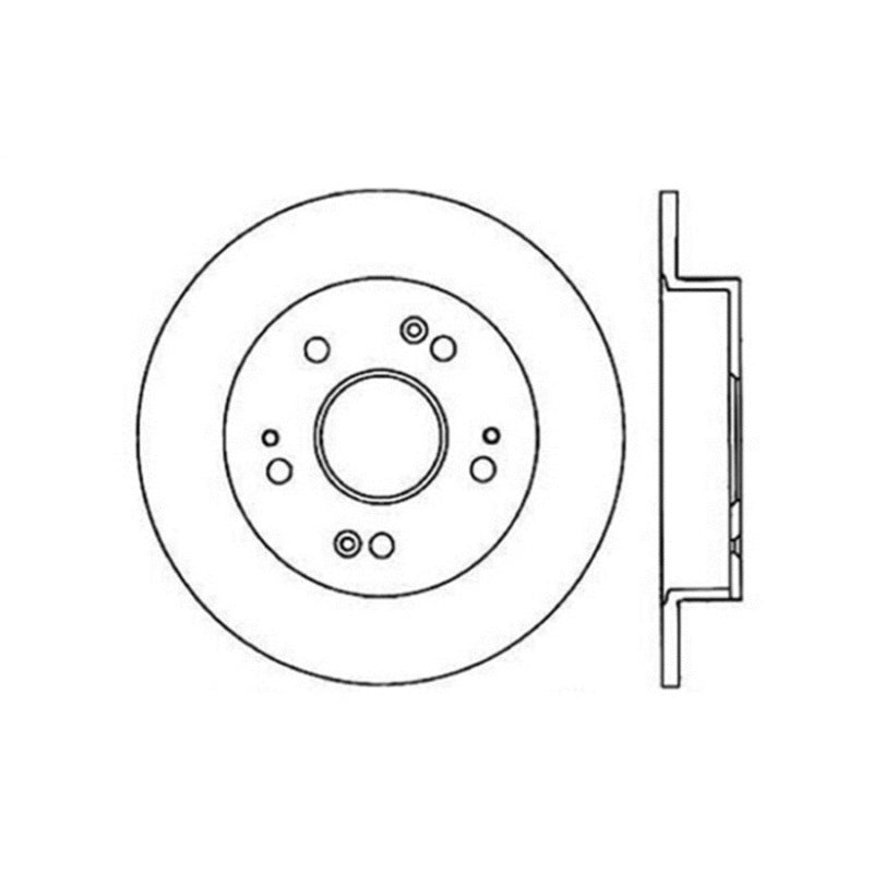 StopTech 06-07 Acura CSX (Canada) / 06-09 Honda Civic / 97-01 Prelude Drilled Right Rear Rotor