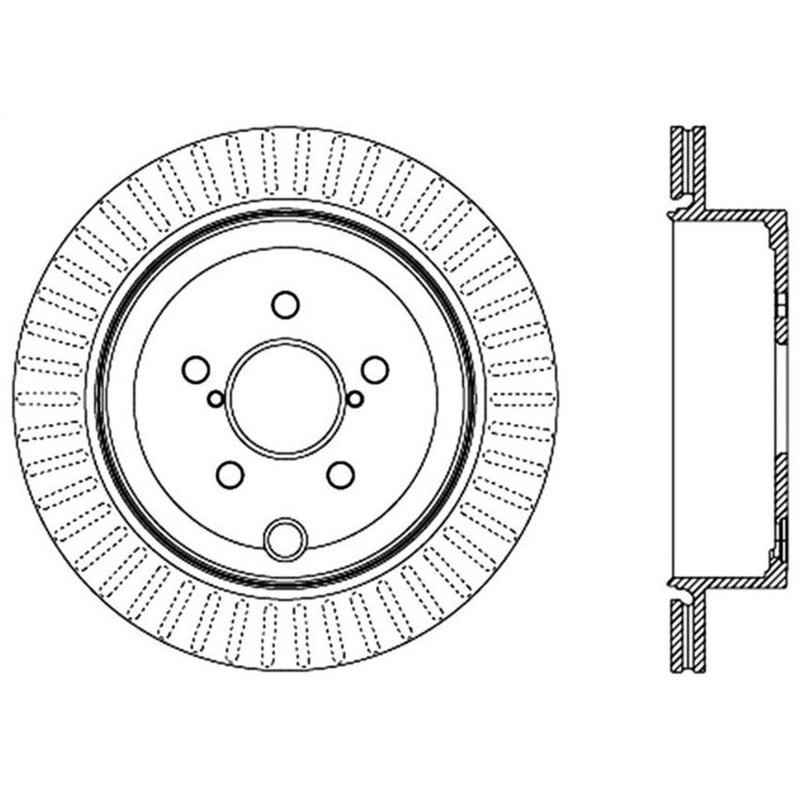 StopTech Power Slot 13 Scion FR-S / 13 Subaru BRZ Rear Left Slotted Rotor