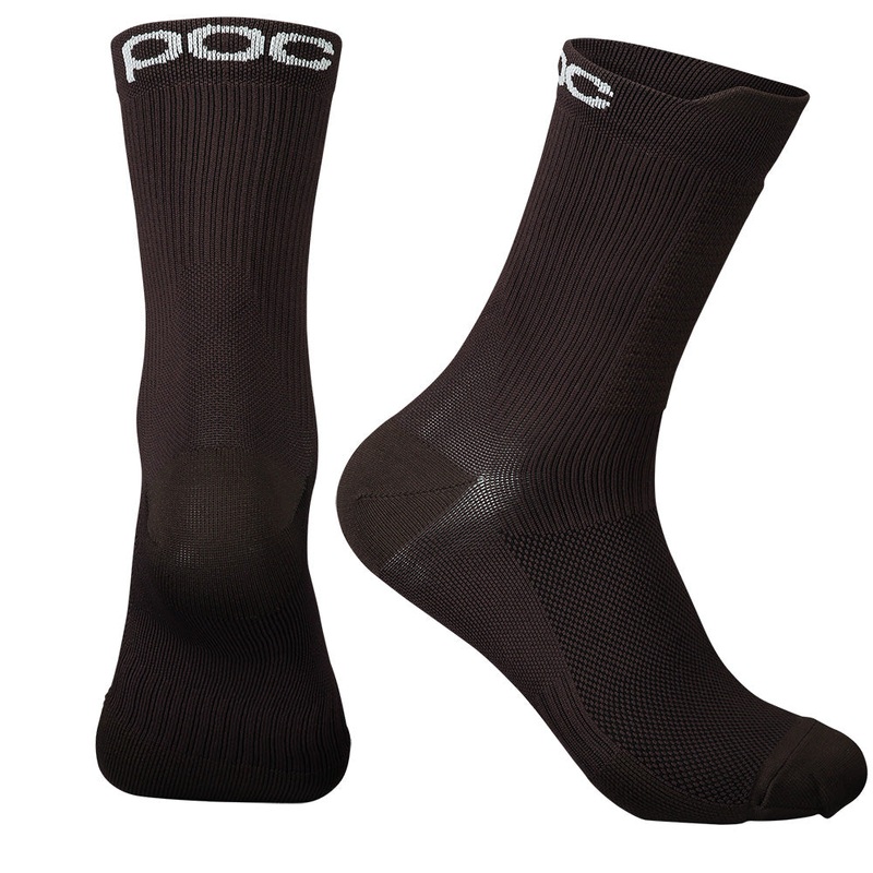 POC Lithe Mid Length MTB Socks - L - Uranium Black