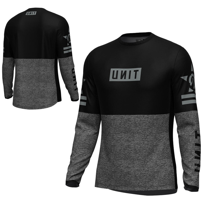 Unit Dual Mens Long Sleeve Jersey - M - Black